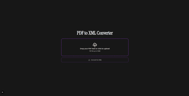 PDF to XML